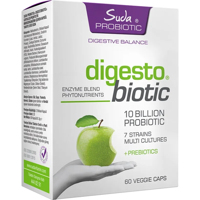 Suda Probiotic Digestobiotic  30 Bitkisel Kapsül