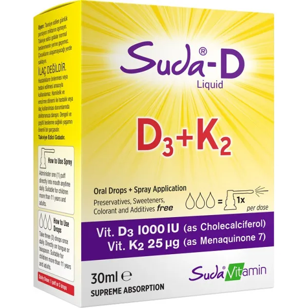 Suda Vitamin Suda-D D3+K2 Liquid  30ml