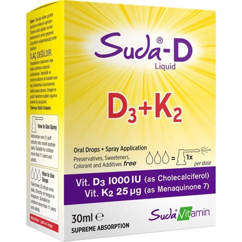 Suda Vitamin Suda-D D3+K2 Liquid  30ml